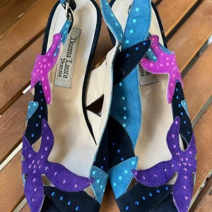 Discover Whimsical Italian Suede Starfish Heels, EU 36 | Donna Laura Venezia Island Luxe Sandals