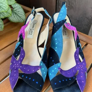Discover Whimsical Italian Suede Starfish Heels, EU 36 | Donna Laura Venezia Island Luxe Sandals