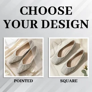 Sparkling Embellished Pointed Bridal Flats for All-Day Wedding Comfort
