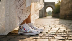 Walking Down the Aisle in Comfort: The 2026 Guide to Embroidered Bridal Sneakers